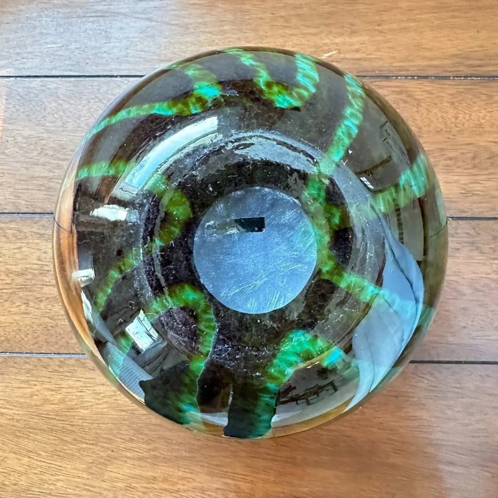 Blue Marble Round Fishbowl Vase
